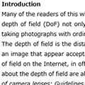 Useful knowledge of optics - Depth of field, hyperfocal distance, and hyperfocal sequence