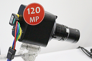 120MP camera with CoaXPress I/F can take image of RGB and NIR at the same time (reference exhibit)